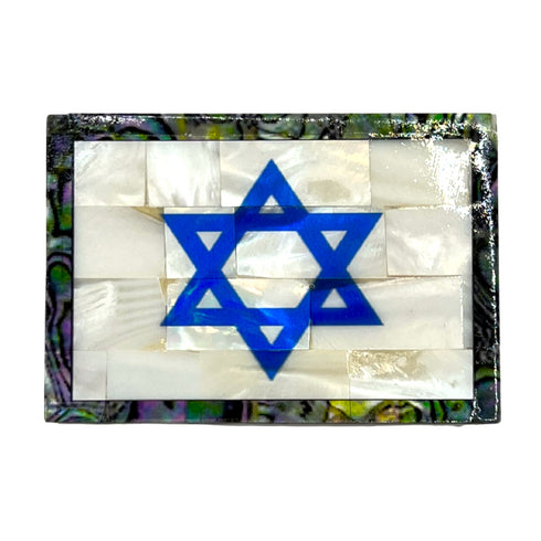 Star Of David With Mother of Pearl Wooden Box